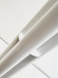 Pamono Modern Style White Steel and Gold Fireplace Tools in Holder, 1970s, Set of 4><noscript><img width=