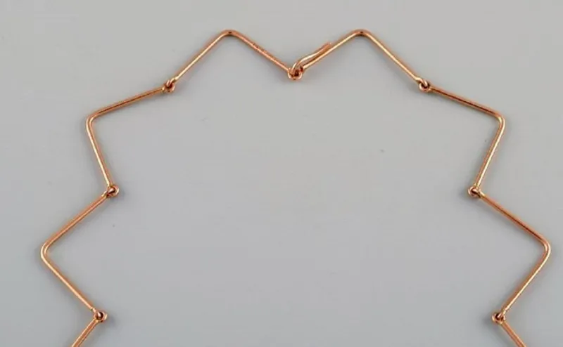 Sale Pamono Modernist 14 Carat Gold Necklace from Bent Knudsen, Denmark