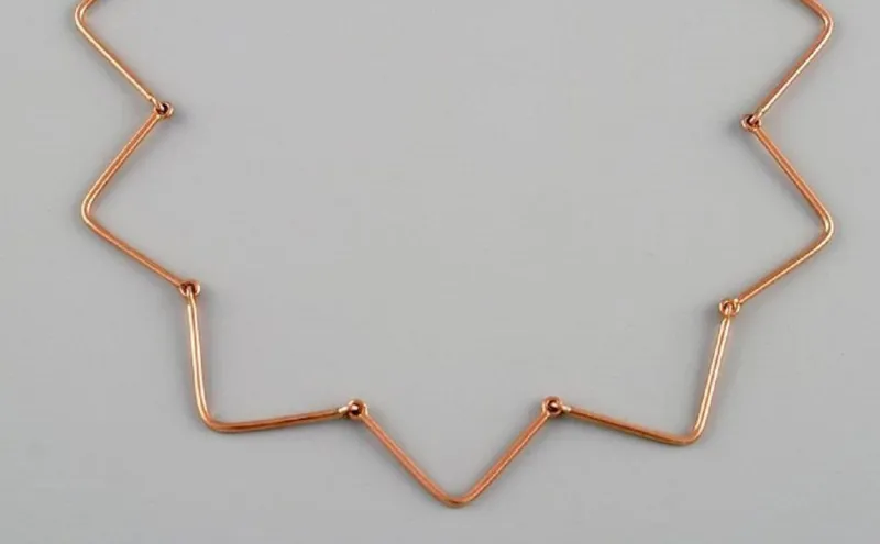 Sale Pamono Modernist 14 Carat Gold Necklace from Bent Knudsen, Denmark