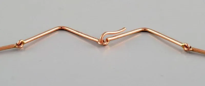 Sale Pamono Modernist 14 Carat Gold Necklace from Bent Knudsen, Denmark