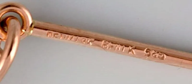 Sale Pamono Modernist 14 Carat Gold Necklace from Bent Knudsen, Denmark