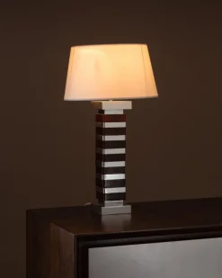 Pamono Modernist Aluminum and Resin Lamp, 1970s><noscript><img width=
