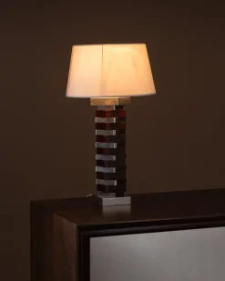 Pamono Modernist Aluminum and Resin Lamp, 1970s><noscript><img width=
