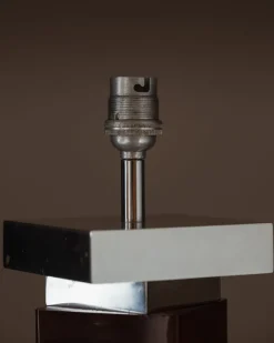 Pamono Modernist Aluminum and Resin Lamp, 1970s><noscript><img width=