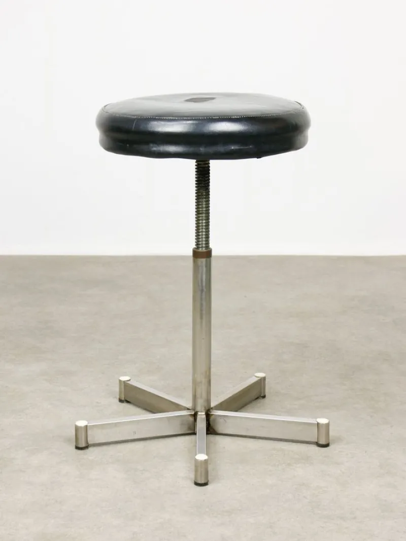 Discount Pamono Modernist Bauhaus Swivel Stool in Chrome, 1950s