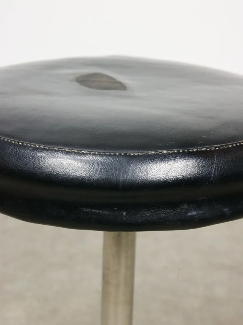Discount Pamono Modernist Bauhaus Swivel Stool in Chrome, 1950s
