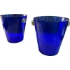 Hot Pamono Modernist Blue and Yellow Murano Glass Wine Coolers in the style of Venini, 1980s, Set of 2