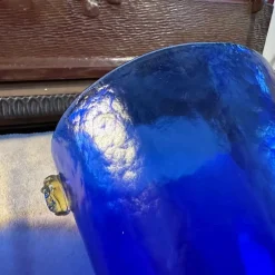 Hot Pamono Modernist Blue and Yellow Murano Glass Wine Coolers in the style of Venini, 1980s, Set of 2