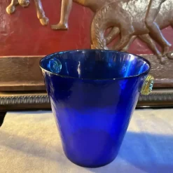 Hot Pamono Modernist Blue and Yellow Murano Glass Wine Coolers in the style of Venini, 1980s, Set of 2