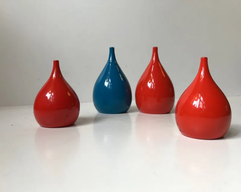 Pamono Modernist Danish Salt & Pepper Shakers by Laurids Lønborg, 1960s, Set of 4> Salt & Pepper Shakers
