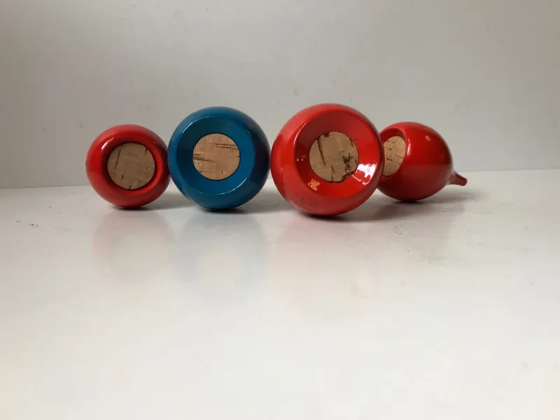 Pamono Modernist Danish Salt & Pepper Shakers by Laurids Lønborg, 1960s, Set of 4> Salt & Pepper Shakers
