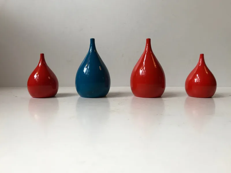 Pamono Modernist Danish Salt & Pepper Shakers by Laurids Lønborg, 1960s, Set of 4> Salt & Pepper Shakers