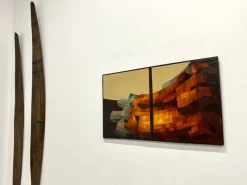 Pamono Modernist Diptych, 1970s, Oil on Canvas><noscript><img width=