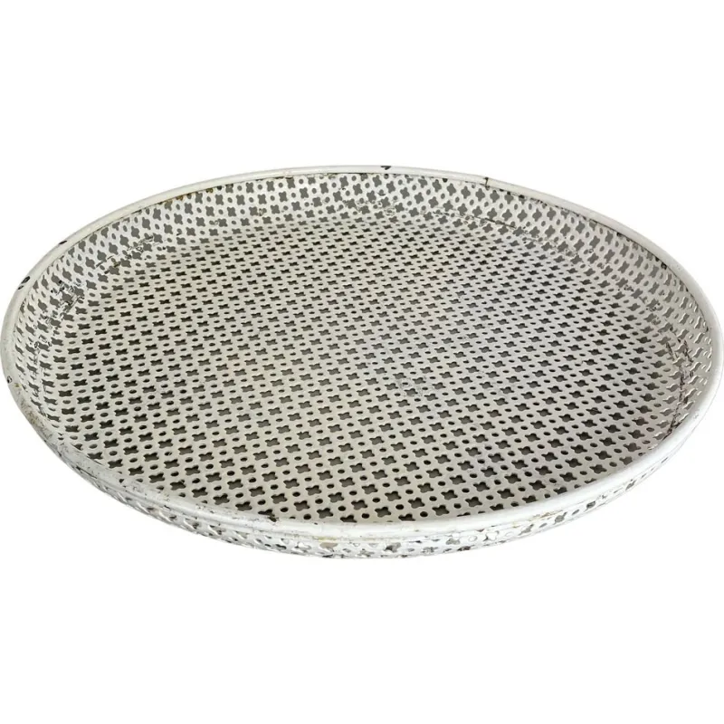Pamono Modernist French Rigituelle Metal Tray attributed to Mathieu Matégot, 1950s> Trays