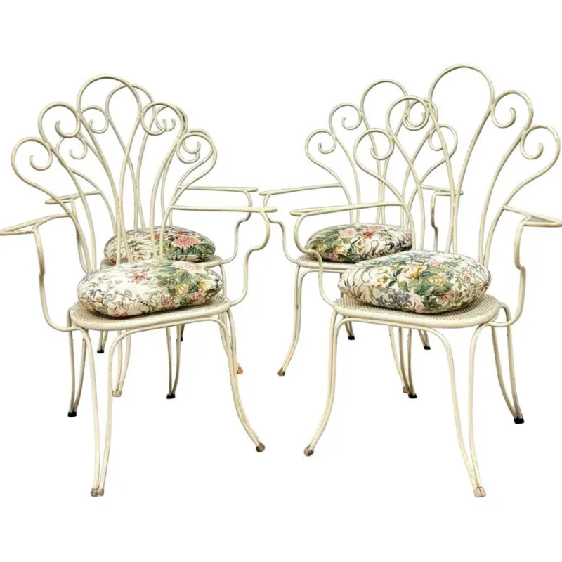 Pamono Modernist Garden Chairs by Lio Carminati, 1950s, Set of 4> Garden Seating