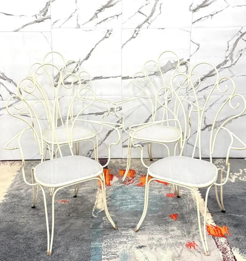 Pamono Modernist Garden Chairs by Lio Carminati, 1950s, Set of 4> Garden Seating