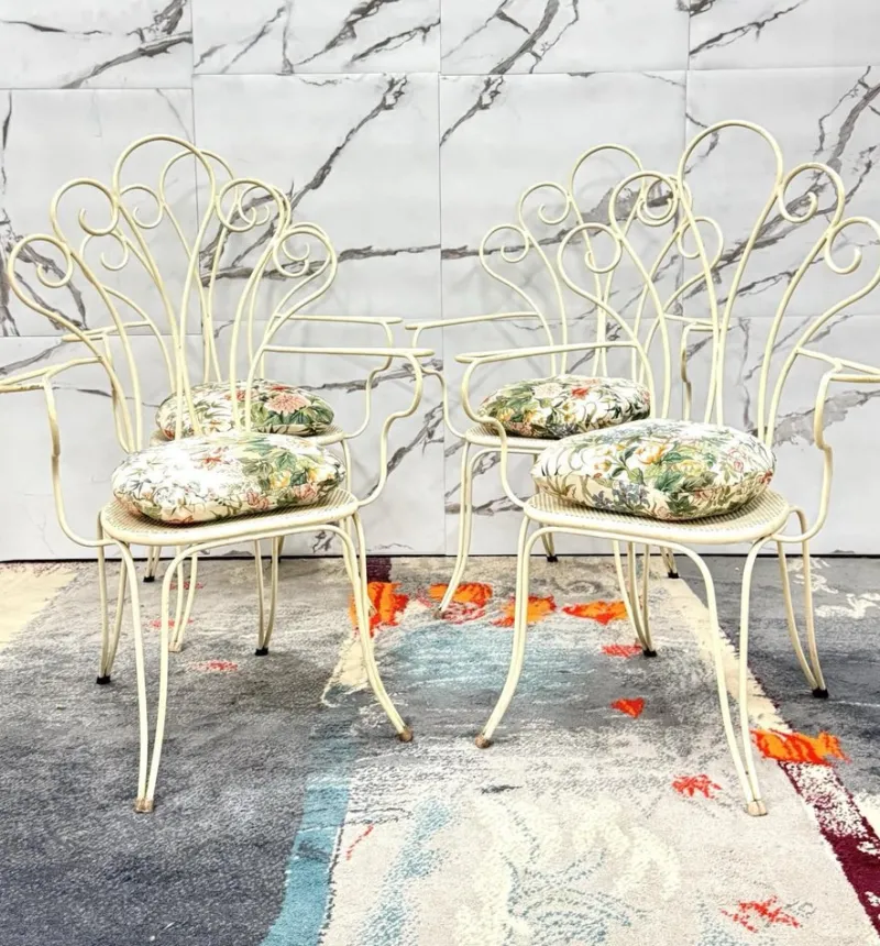 Pamono Modernist Garden Chairs by Lio Carminati, 1950s, Set of 4> Garden Seating