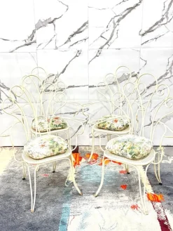 Pamono Modernist Garden Chairs by Lio Carminati, 1950s, Set of 4><noscript><img width=