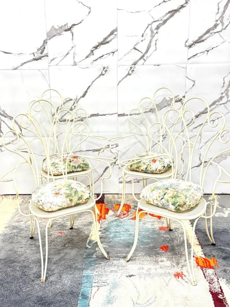 Pamono Modernist Garden Chairs by Lio Carminati, 1950s, Set of 4> Garden Seating