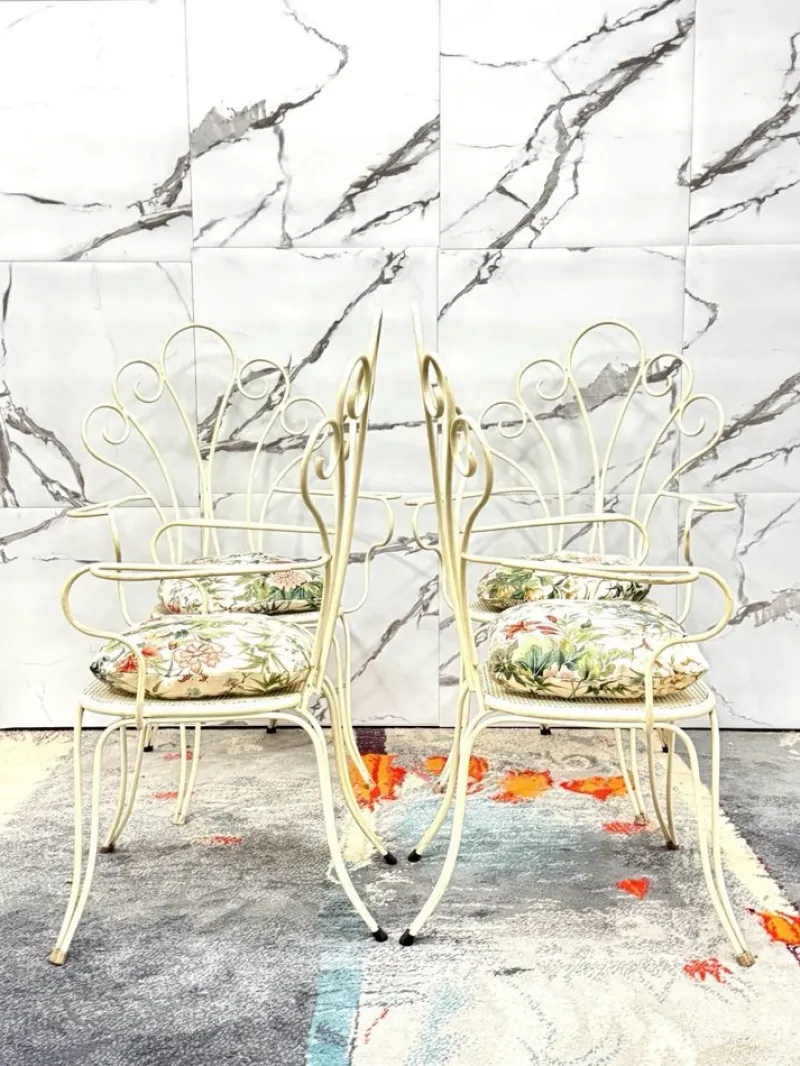 Pamono Modernist Garden Chairs by Lio Carminati, 1950s, Set of 4> Garden Seating