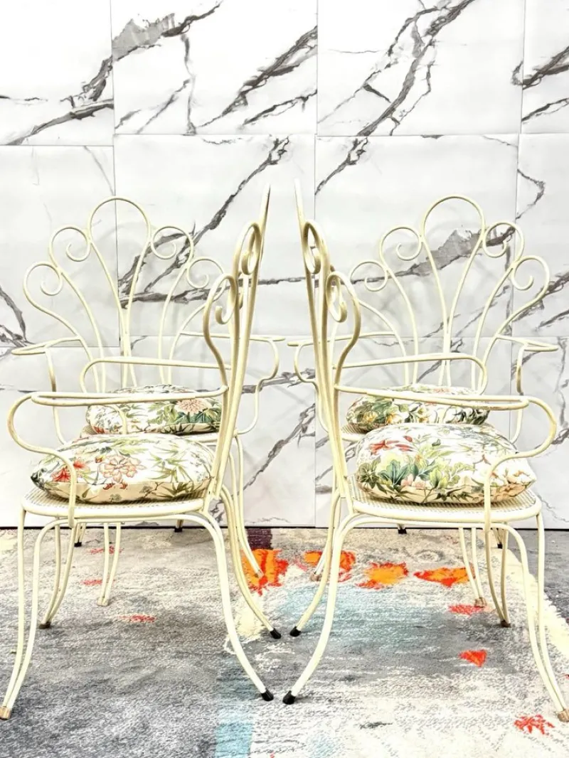 Pamono Modernist Garden Chairs by Lio Carminati, 1950s, Set of 4> Garden Seating
