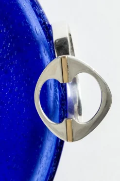 Online Pamono Modernist Gilded Silver Bangle from Horsens Sølvvarefabrik, 1960s