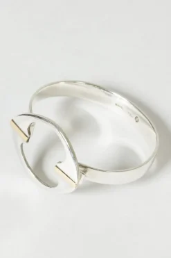 Online Pamono Modernist Gilded Silver Bangle from Horsens Sølvvarefabrik, 1960s
