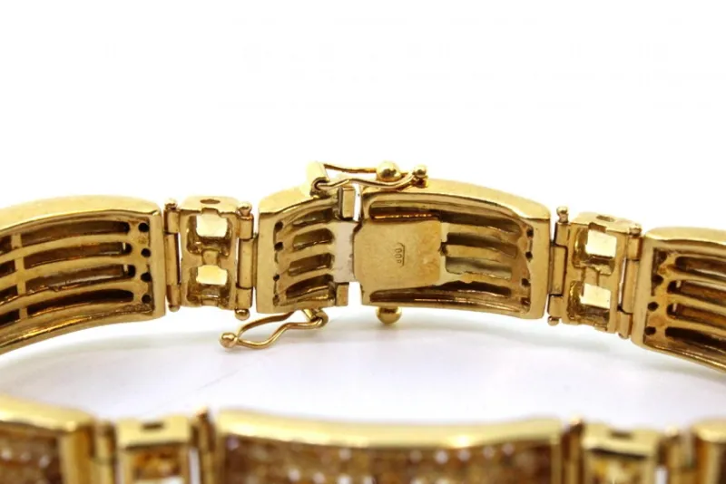 Pamono Modernist Gold Bracelet with Topazes and Quartz> Bracelets