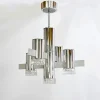 Outlet Pamono Modernist Metal Chandelier attributed to Gaetano Sciolari, Italy, 1960s