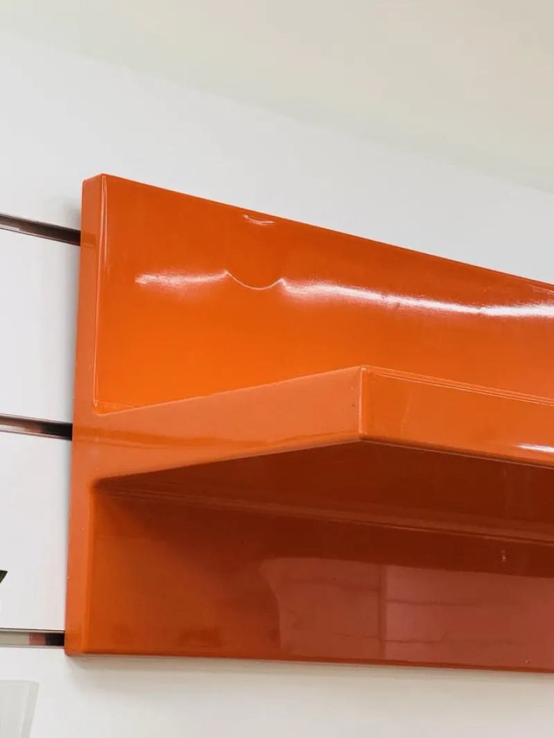 Pamono Modernist Orange Shelf attributed to Marcello Siard for Kartell, 1970s> Shelves & Wall Units