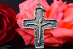 New Pamono Modernist Pectoral Cross in Sterling Silver by Reyt, 1950s