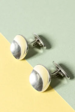 Pamono Modernist Silver Cufflinks from Atelier Borgila, 1958><noscript><img width=