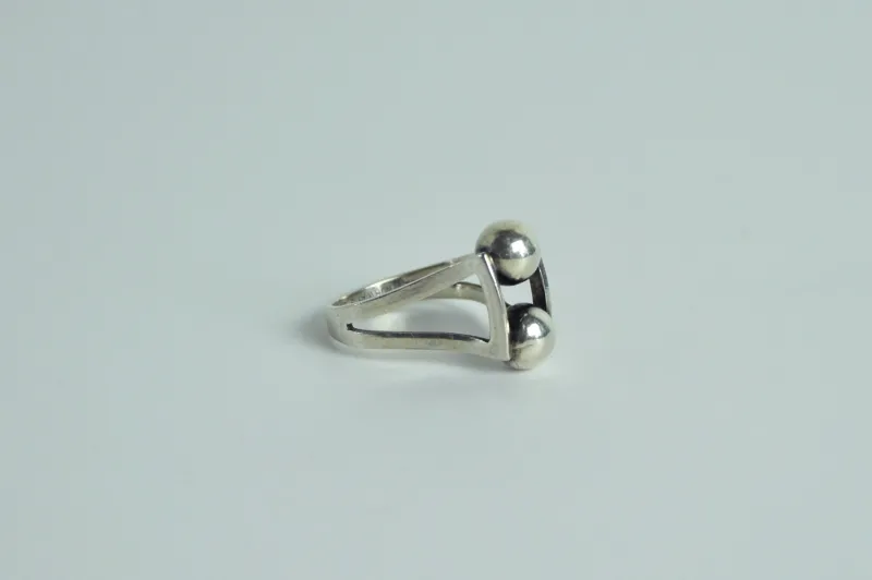 Pamono Modernist Sterling Silver Ring by Aksel Holmsen, Norway, 1950s> Rings