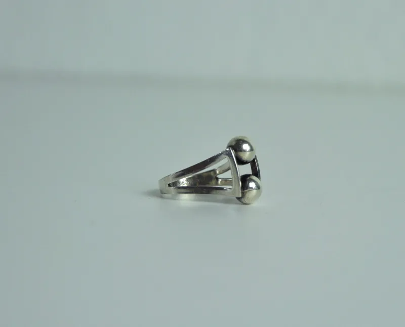 Pamono Modernist Sterling Silver Ring by Aksel Holmsen, Norway, 1950s> Rings