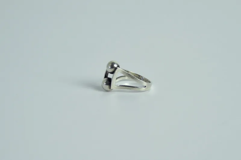Pamono Modernist Sterling Silver Ring by Aksel Holmsen, Norway, 1950s> Rings