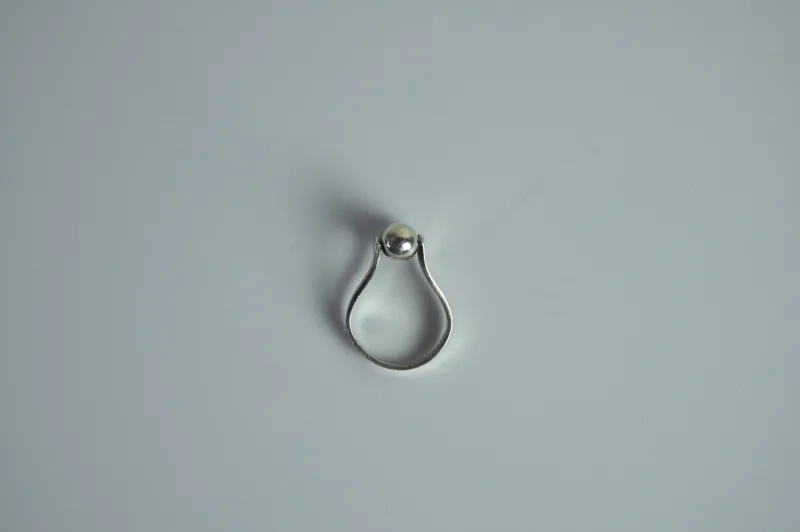 Pamono Modernist Sterling Silver Ring by Aksel Holmsen, Norway, 1950s> Rings