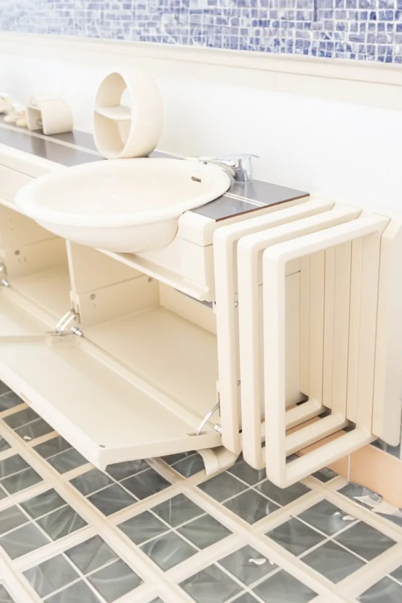 Pamono Modular Bathroom Set by J. Colombo, 1970s, Set of 3> Architectural Elements