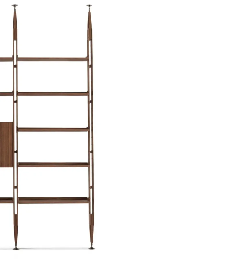 Pamono Modular Bookcase in American Walnut by Franco Albini for Cassina> Storage