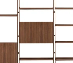 Pamono Modular Bookcase in American Walnut by Franco Albini for Cassina><noscript><img width=