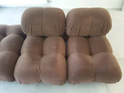 Pamono Modular Camaleonda Armchairs and Ottoman in Brown Corduroy by Mario Bellini for C&b Italia, 1970s, Set of 8> Living Room Sets