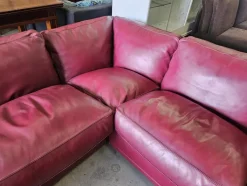 Pamono Modular Corner Sofa in Bordeaux Leather from Poltrona Frau, Italy, 1970s, Set of 3