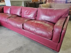 Pamono Modular Corner Sofa in Bordeaux Leather from Poltrona Frau, Italy, 1970s, Set of 3