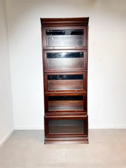 Pamono Modular Globe Wernicke Style Cabinet in Mahogany><noscript><img width=