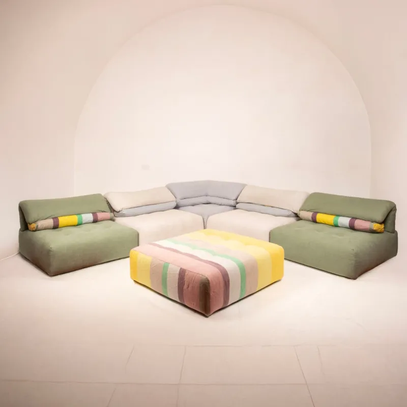 Pamono Modular Immobile Journey Sofa Modules from Studio Roche Bobois X Kenzo, 1990s, Set of 6> Couches & Sofas