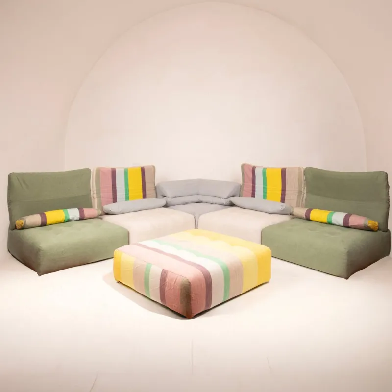 Pamono Modular Immobile Journey Sofa Modules from Studio Roche Bobois X Kenzo, 1990s, Set of 6> Couches & Sofas