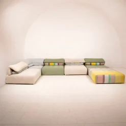 Pamono Modular Immobile Journey Sofa Modules from Studio Roche Bobois X Kenzo, 1990s, Set of 6><noscript><img width=