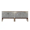 Best Pamono Modular Sideboard with Op Art Motif, 1970s, Set of 2