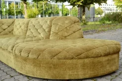 Pamono Modular Sofa in Olive Green Velvet by Laauser, 1970s, Set of 7><noscript><img width=
