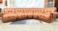 Pamono Modular Sofa in the style of Afra & Tobia Scarpa, 1970s, Set of 5> Couches & Sofas