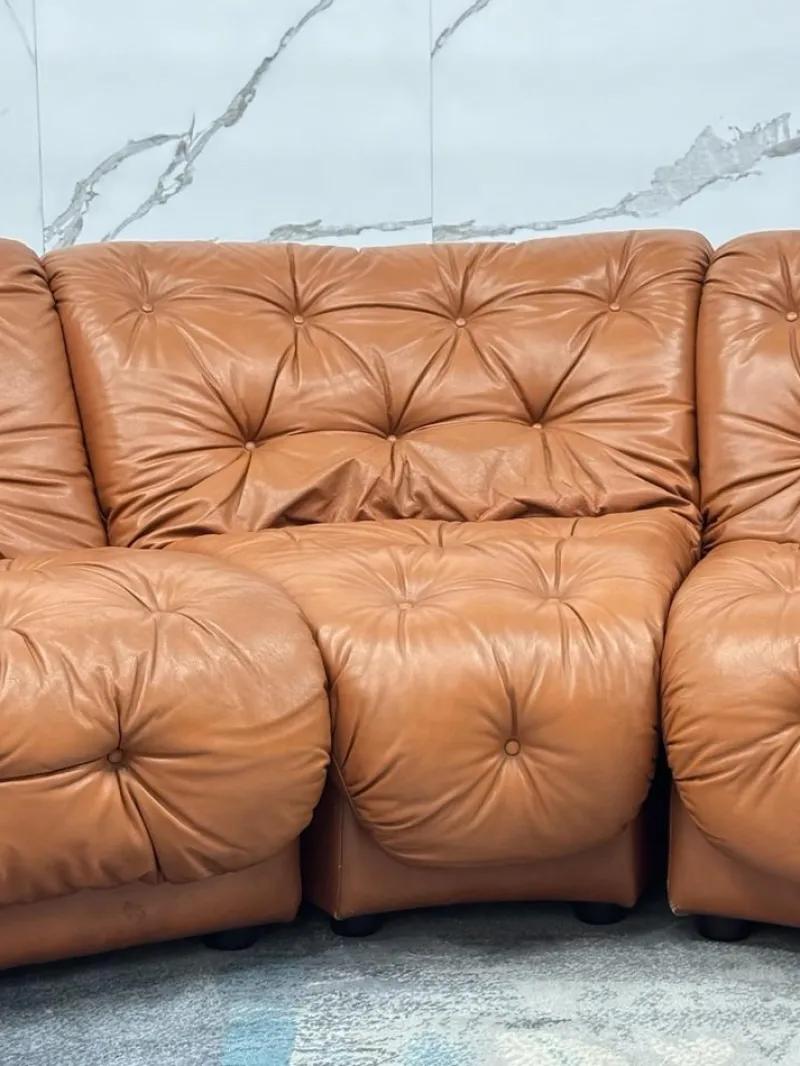 Pamono Modular Sofa in the style of Afra & Tobia Scarpa, 1970s, Set of 5> Couches & Sofas